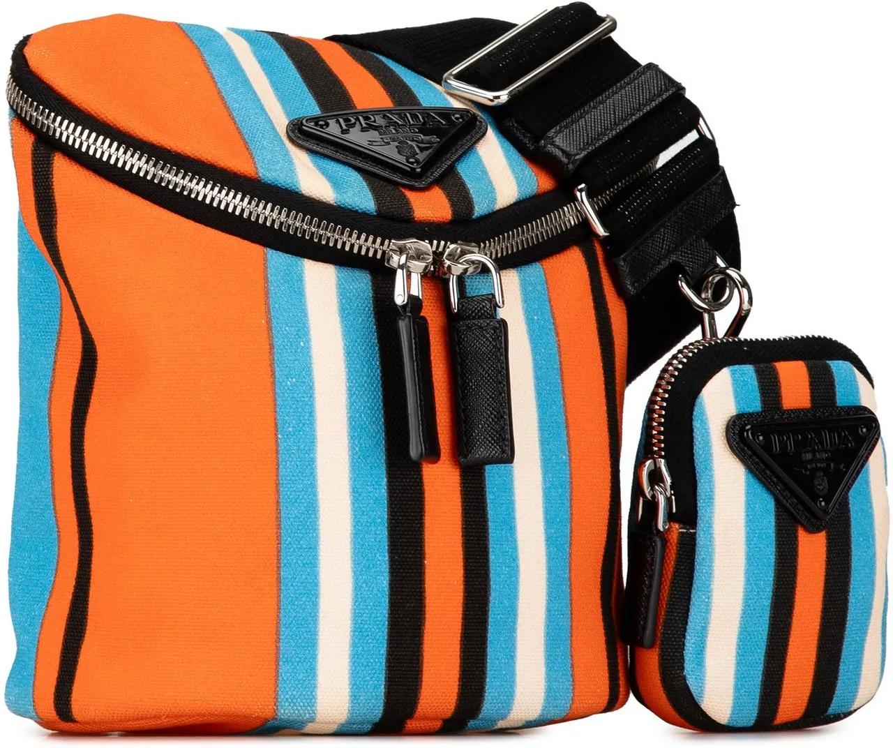 Thumbnail - Prada Hobo Bags - 2013-2023 Canapa Baiadera Crossbody Bag - Gr. unisize - in Orange - für Damen