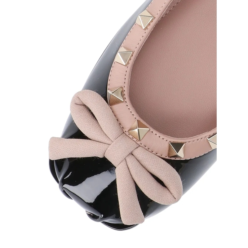 Valentino Garavani Ballerinas Ballerina Rockstud Nero Rose(Image 4)