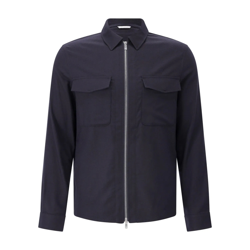 Marco Pescarolo Overgangsjas Hemdjacke Urus aus Kaschmir blau