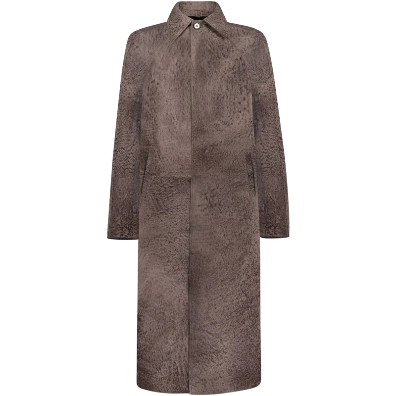 Flâneur Manteaux de tanche Leather Coat | Meteorite Brown braun