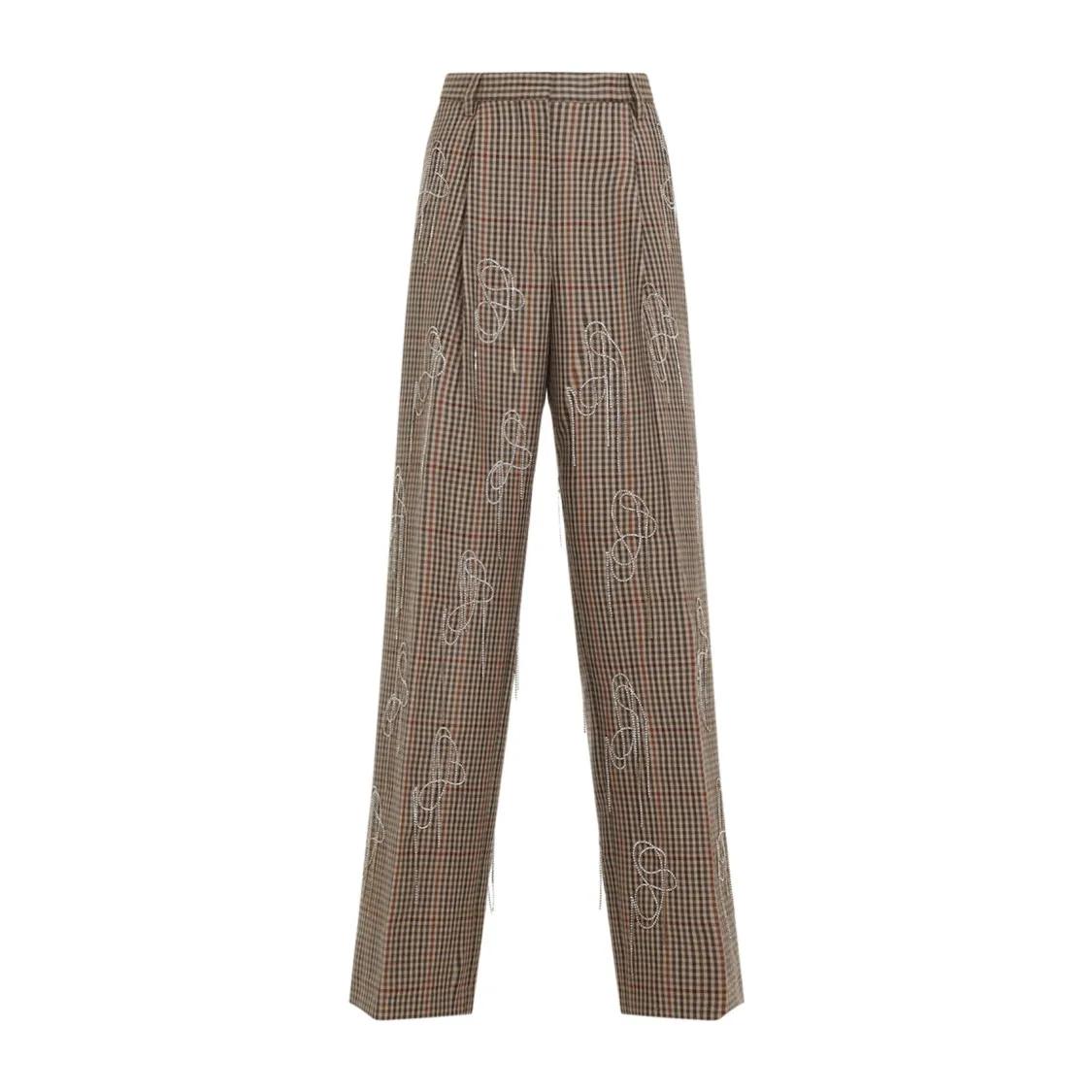 Dries Van Noten - Porter Emb Brown Wool Pants - Größe 36 - braun