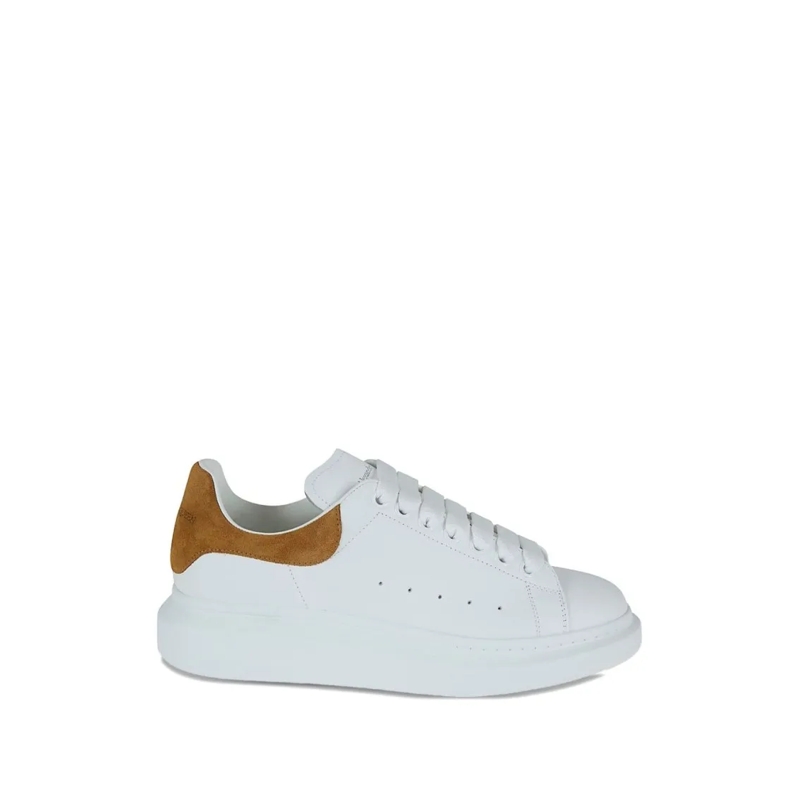 Alexander McQueen Lage-top sneaker Calf Leather Sneakers With Contrasting Suede Heel  White