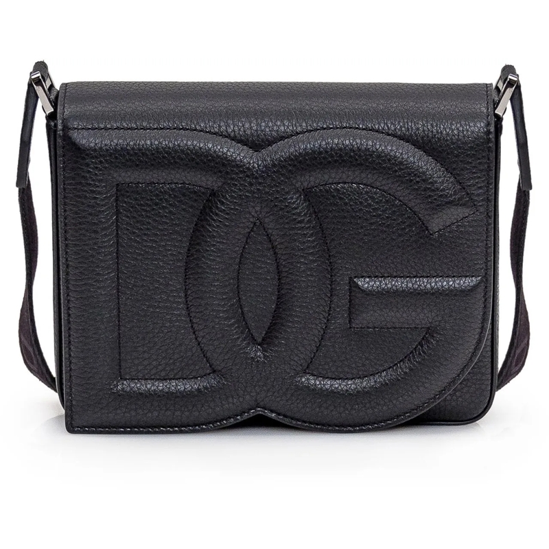 Dolce&Gabbana Schultertasche Borsa Logo DG Media schwarz
