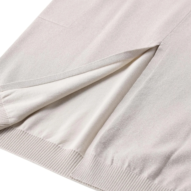 Peserico Jupe longue Midirock aus Baumwollmix beige(Image 6)