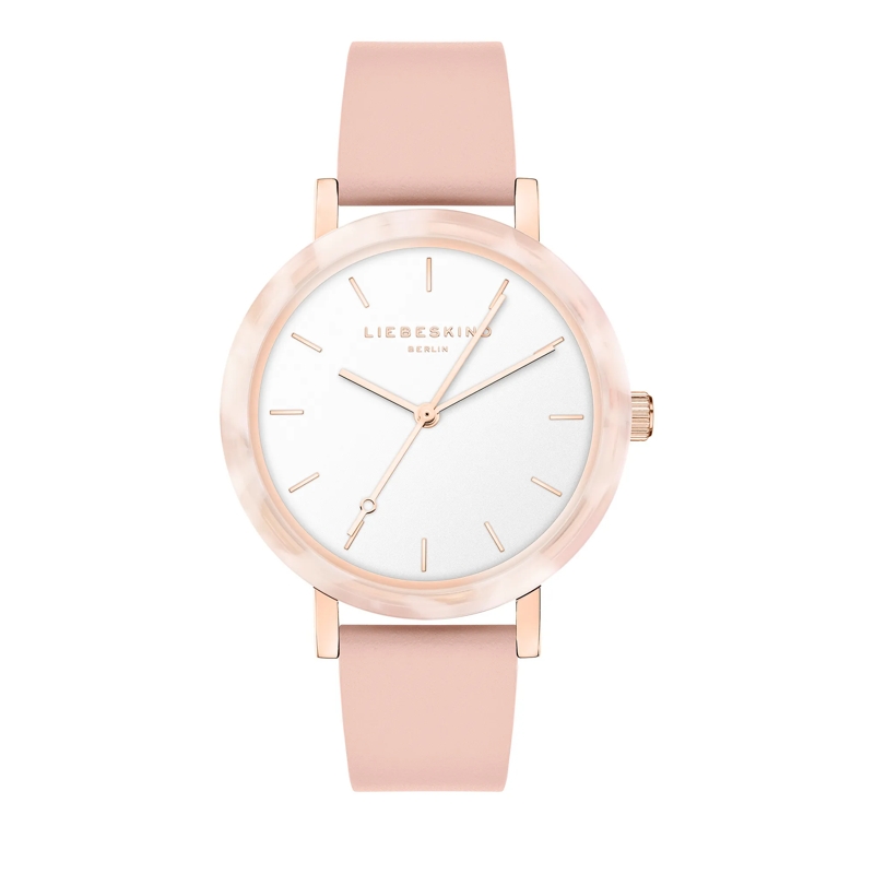 Liebeskind Berlin Quarzuhr Edelstahl Acetat Chic rosa