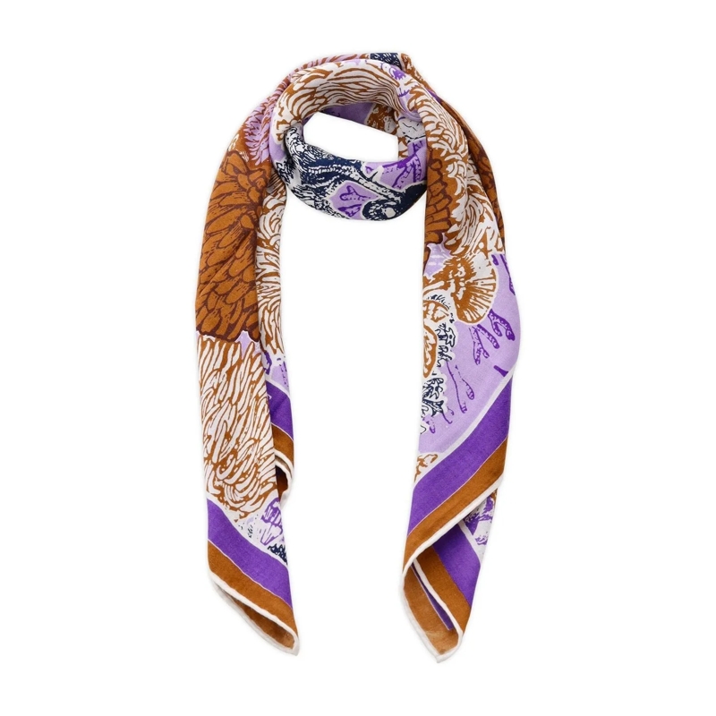 Friendly Hunting Écharpe légère Tuch aus Seide & Kaschmir Lila