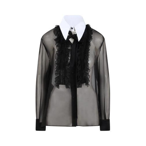 Alberta Ferretti Shirts Rouches Shirt Black