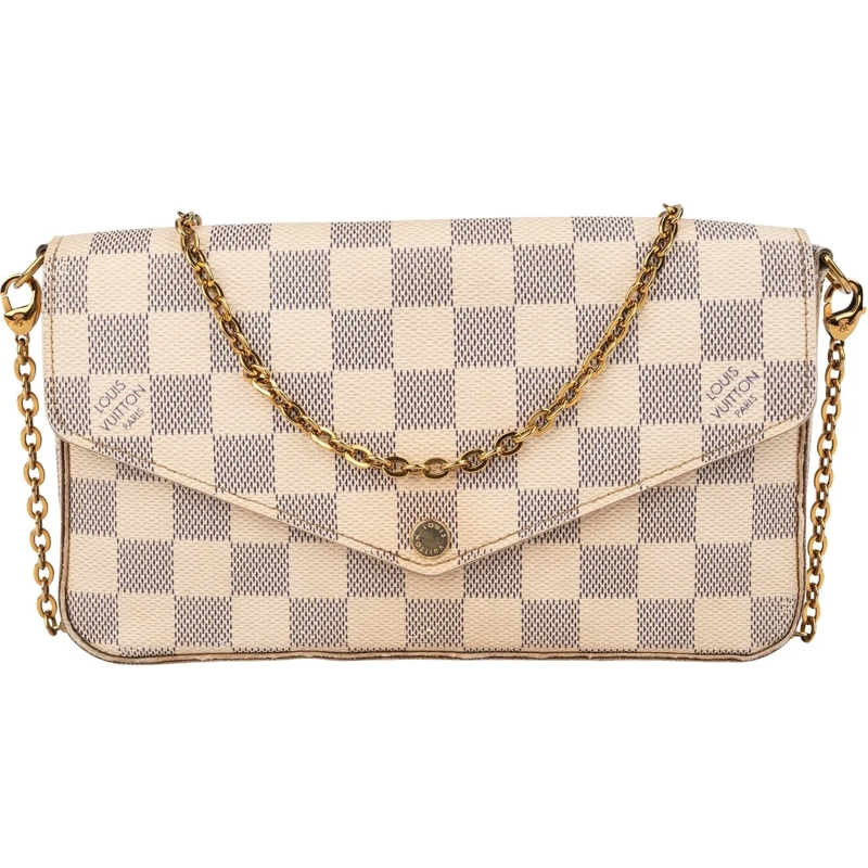 Louis Vuitton Tote Louis Vuitton Damier Azur Monogram Felicie Crossbo weiß