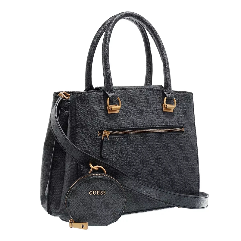 Guess Tote Alexie Girlfriend Satchel Coal Logo(Image 4)