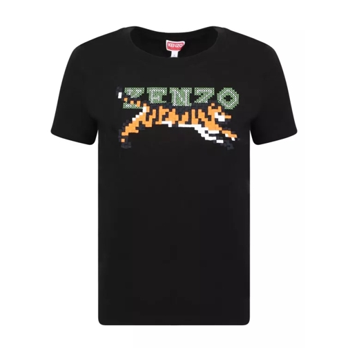 Kenzo Black Computer Graphics T-Shirts Black 