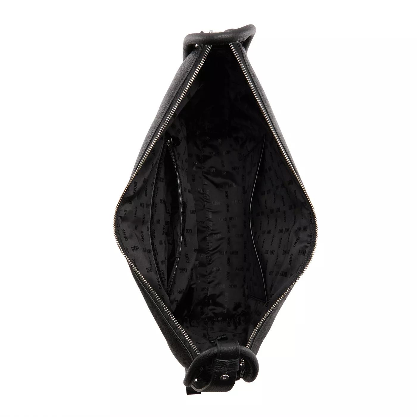 DKNY Crossbody bags Phoebe Schwarze Leder Handtasche R23CAU01-BSV in zwart