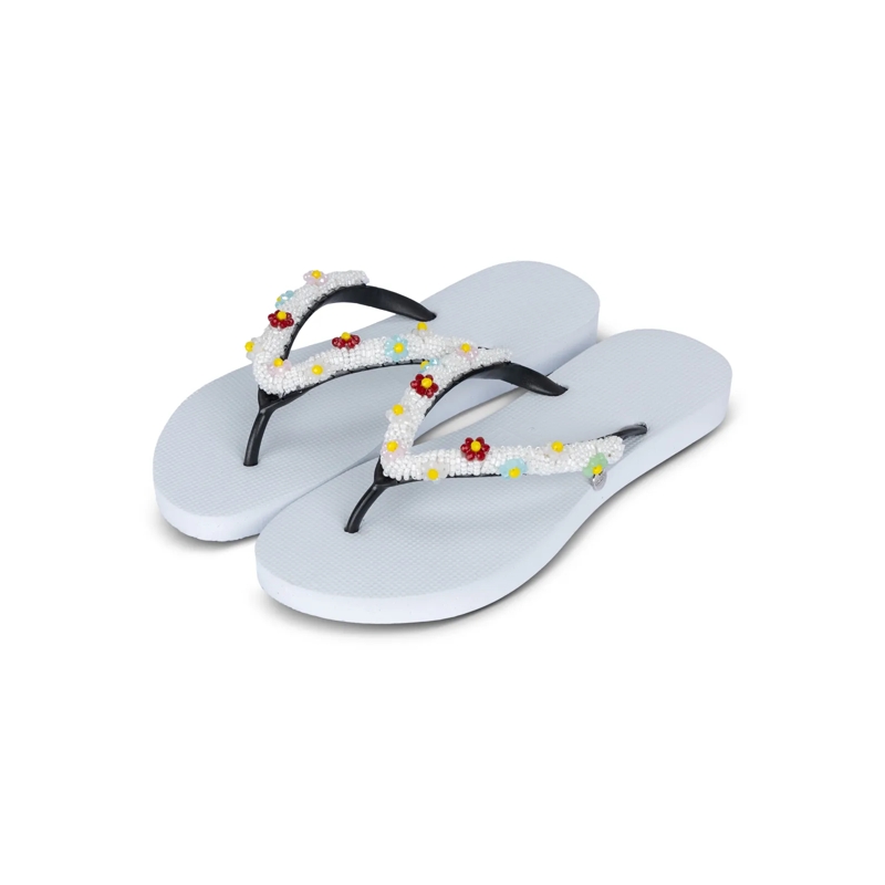 UZURII Flip Flops Zehentrenner Flowery White Aby weiss(Image 3)