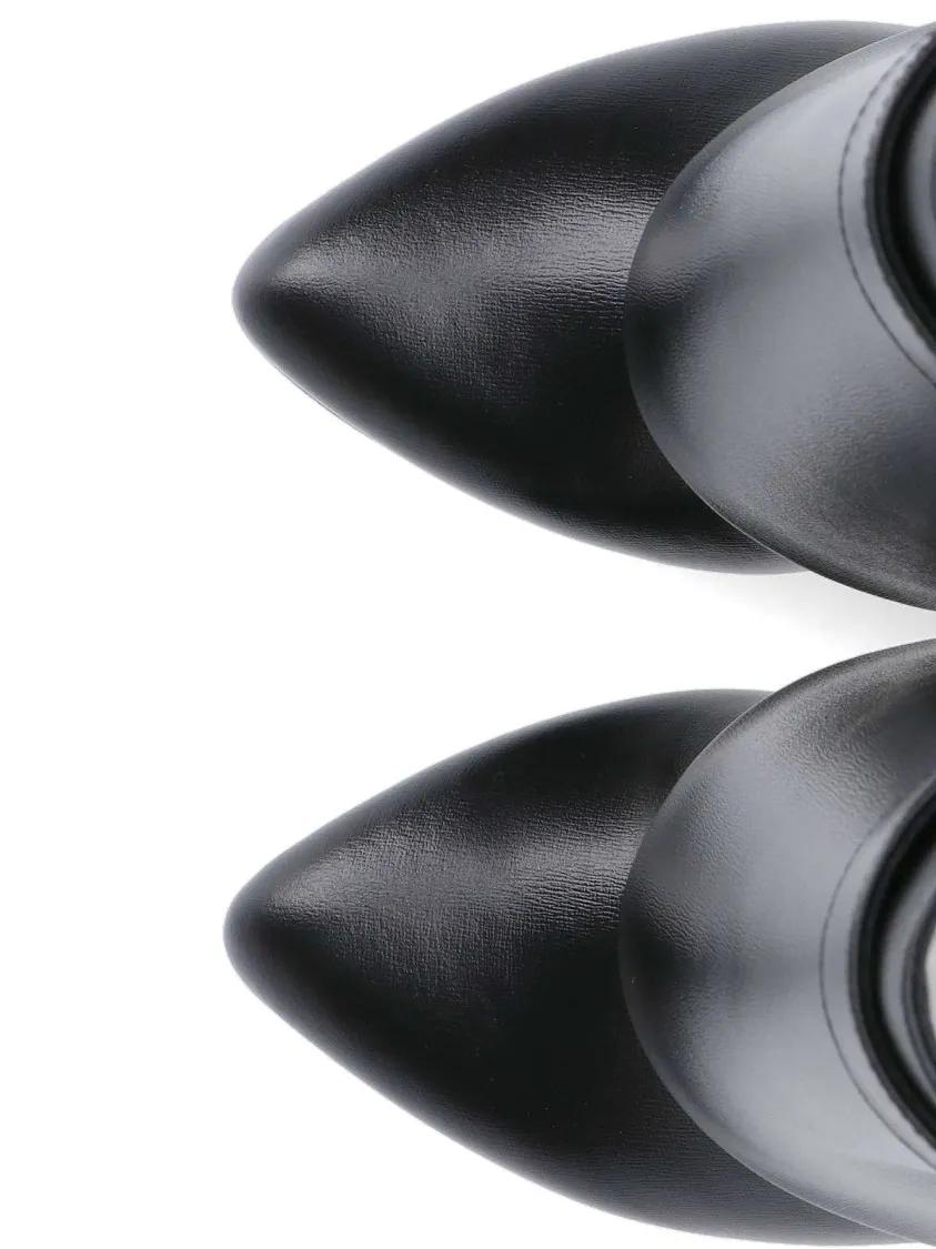 Thumbnail - Givenchy Stiefel - Draped Design Black Boots With Pointed Toe And Sig - Gr. 37,5 (EU) - in Schwarz - für Damen