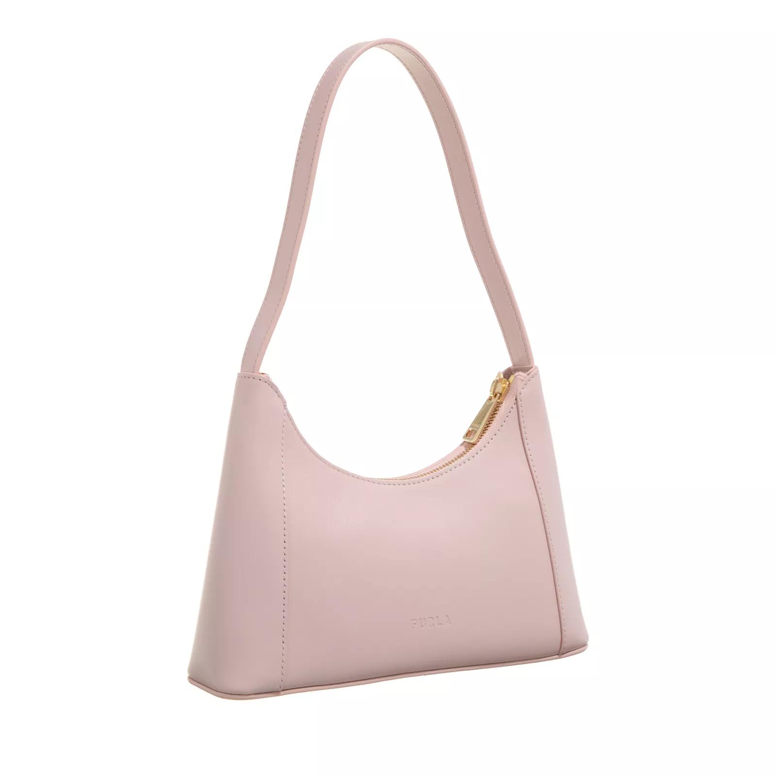 Furla Hobo bags Diamante Mini Shoulder Bag in poeder roze