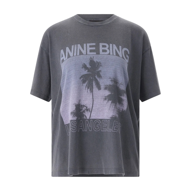 Anine Bing T-Shirt T-Shirt mit Print grau