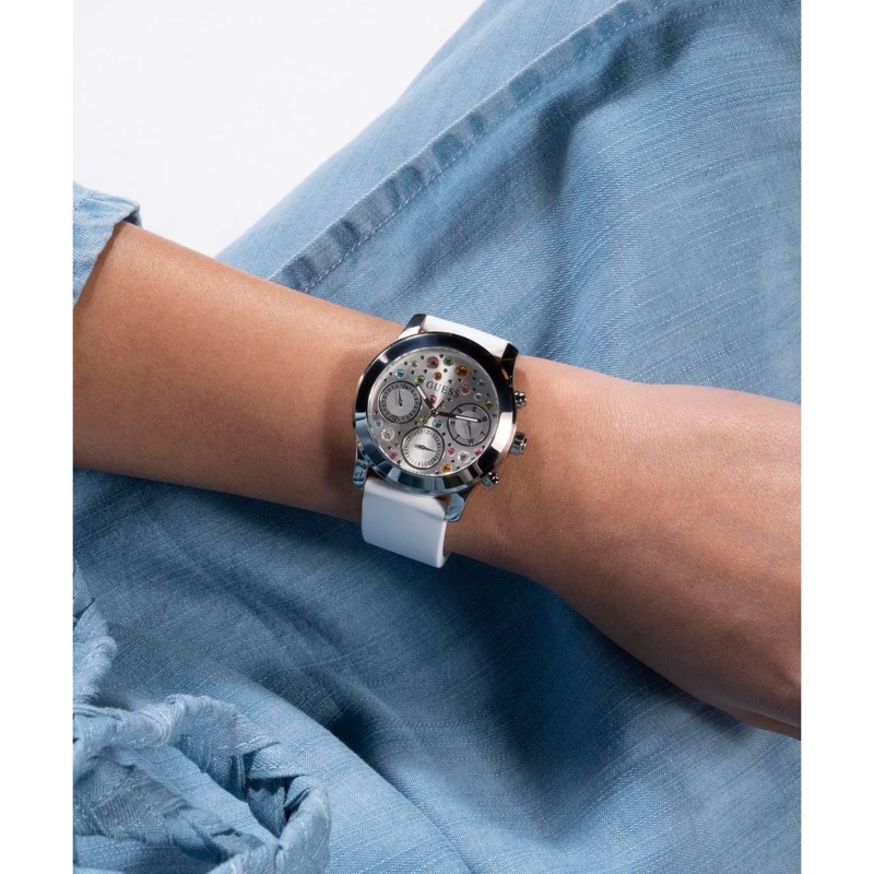 Guess Quarzuhr Quarz-Analoguhr Fantasia weiss(Image 6)