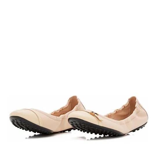 Tod%27s Loafers & Ballerinas - Ballerina Leather Flat - Gr. 39,5 (EU) - in Beige - für Damen