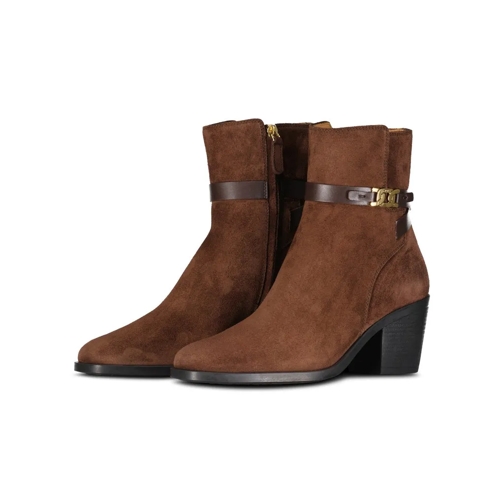 Tod's Stiefelette aus Veloursleder Braun Veterschoenen