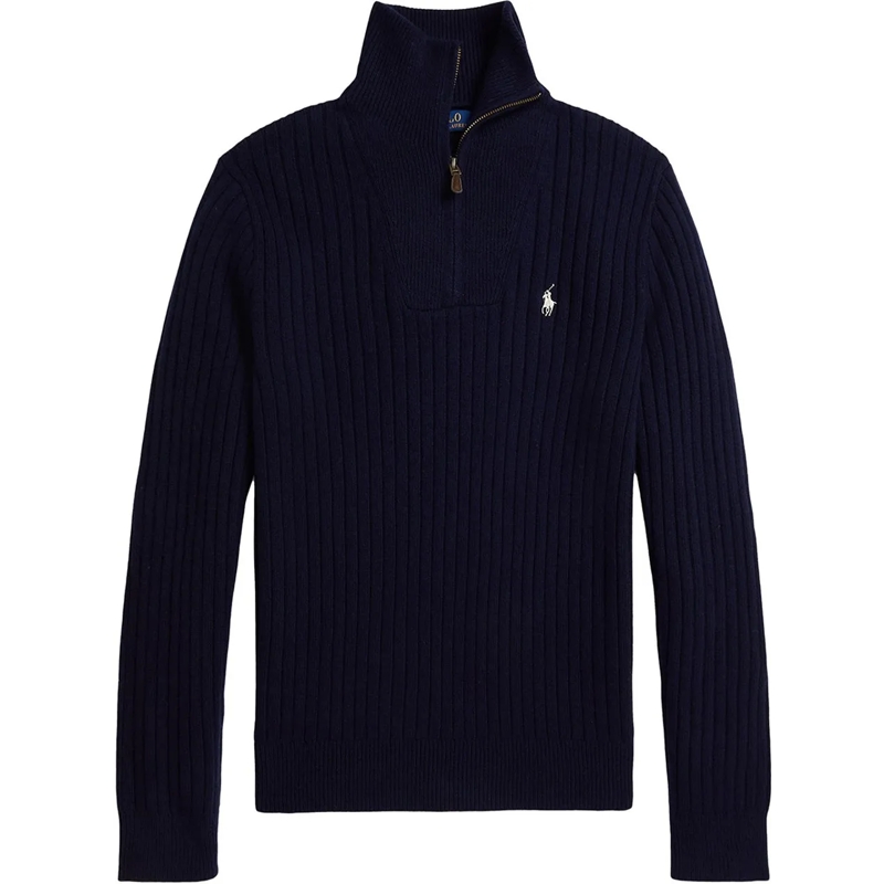 Ralph Lauren Pull Half Zip Trui Donkerblauw blau