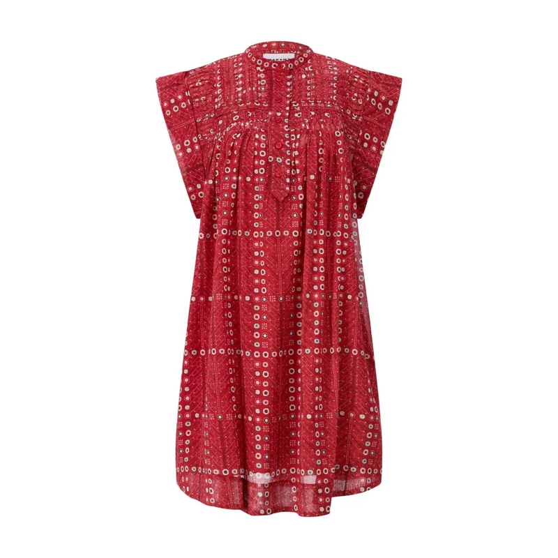 Isabel Marant Minikleid Midikleid mit Muster Rot