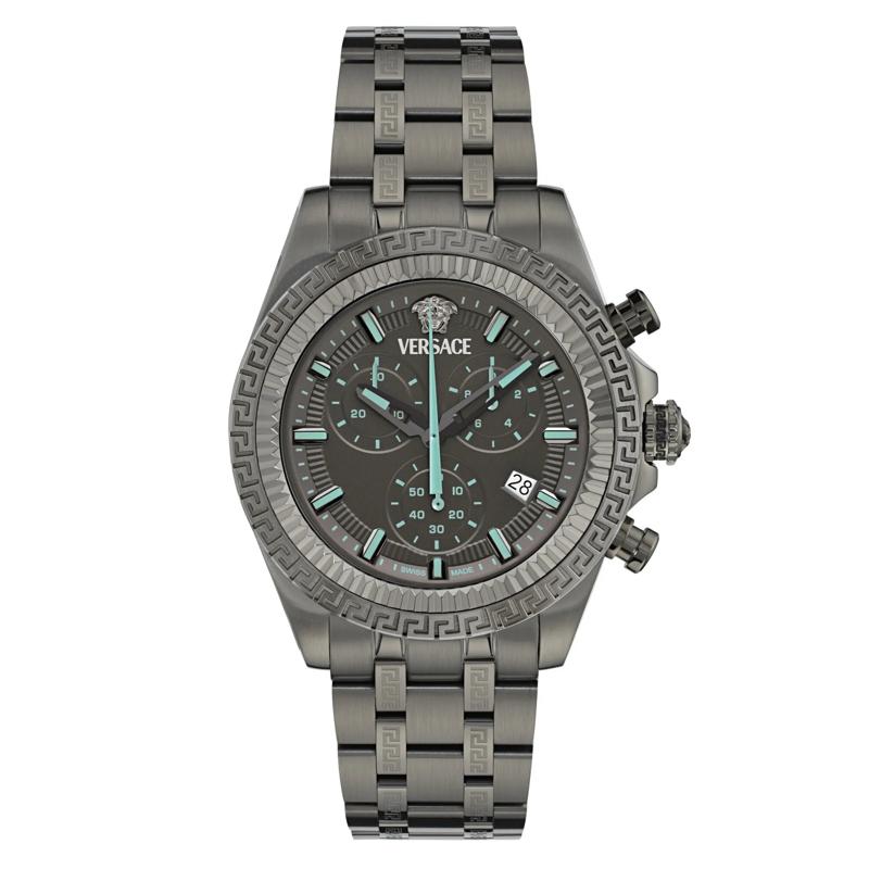 Versace Quarzuhr Quarz-Chronographenuhr Versace Fornax grau
