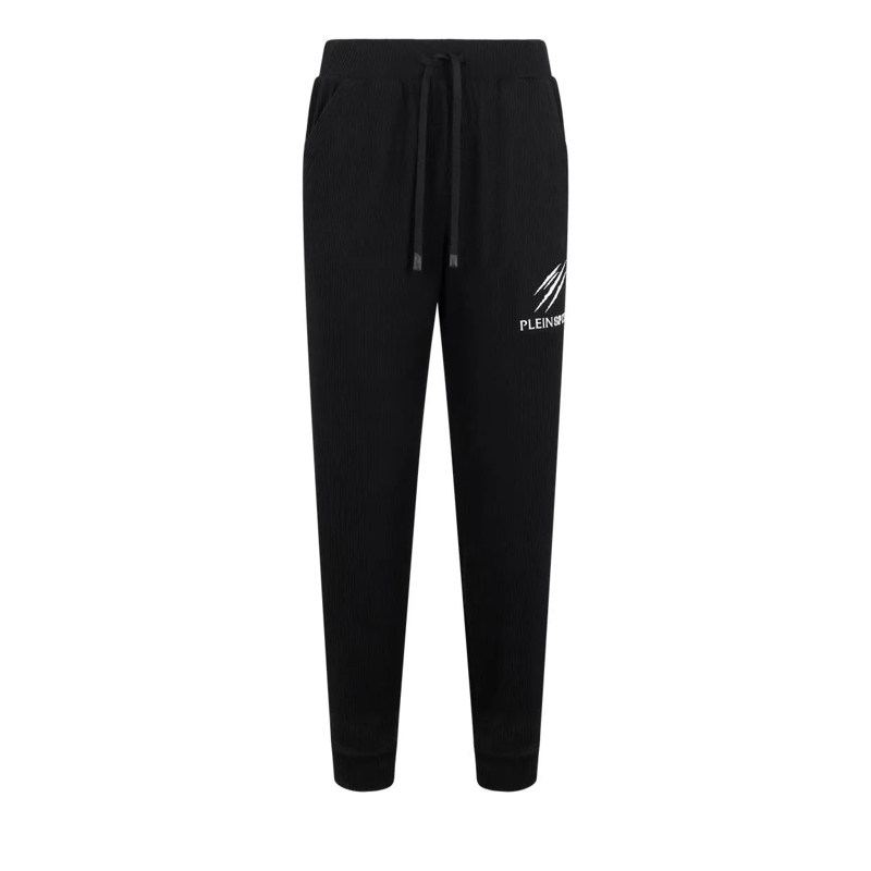 Plein Sport Jogginghose Ribbed Joggers Scratch schwarz