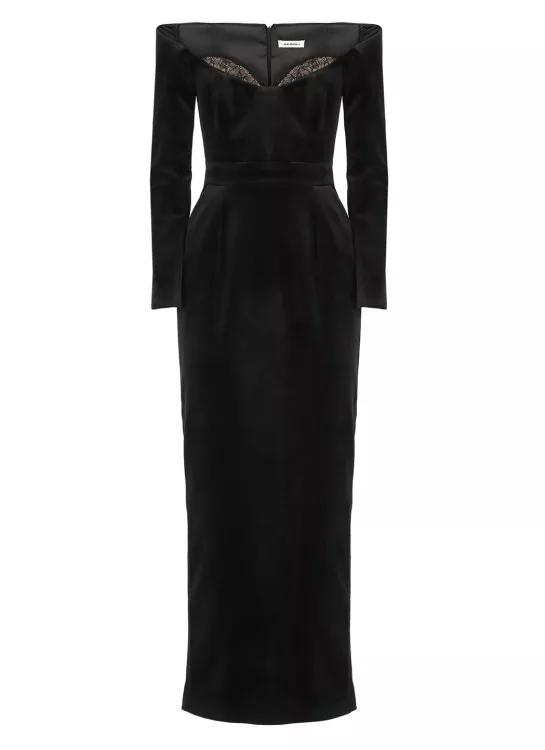 The New Arrivals By Ilkyaz Ozel - Black Velvet Dress - Größe 40 - black