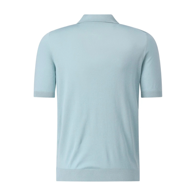 Gran Sasso Pullover Poloshirt aus Seide blau(Image 10)
