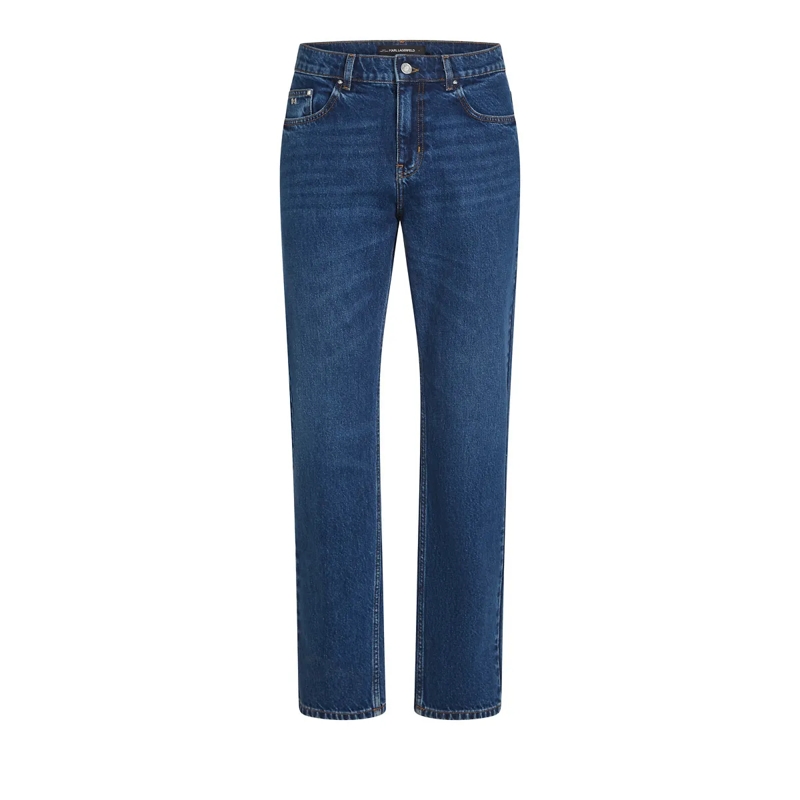 Karl Lagerfeld Jeans mit geradem Bein Gerade geschnittene Jeans blau