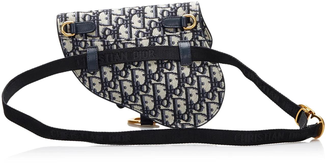 Thumbnail - Christian Dior Bauchtaschen - Oblique Canvas Saddle Belt Bag - Gr. unisize - in Blau - für Damen
