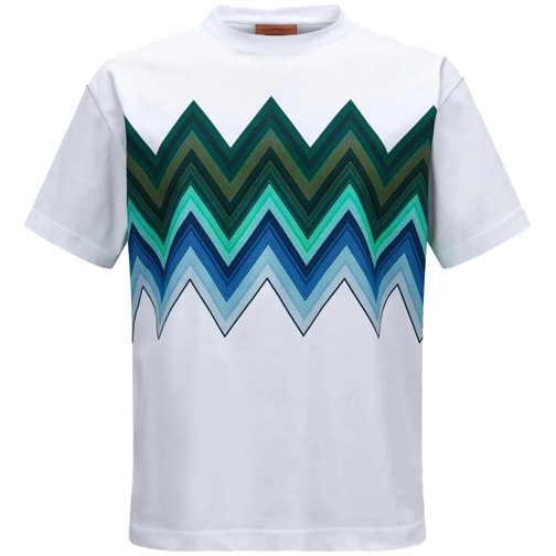 Missoni T-shirts T-Shirts And Polos Wht Basegreen Zigzag grün