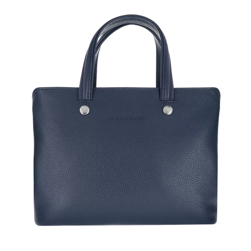Longchamp Le Foulonné Handle Bag Leather Navy Briefcase