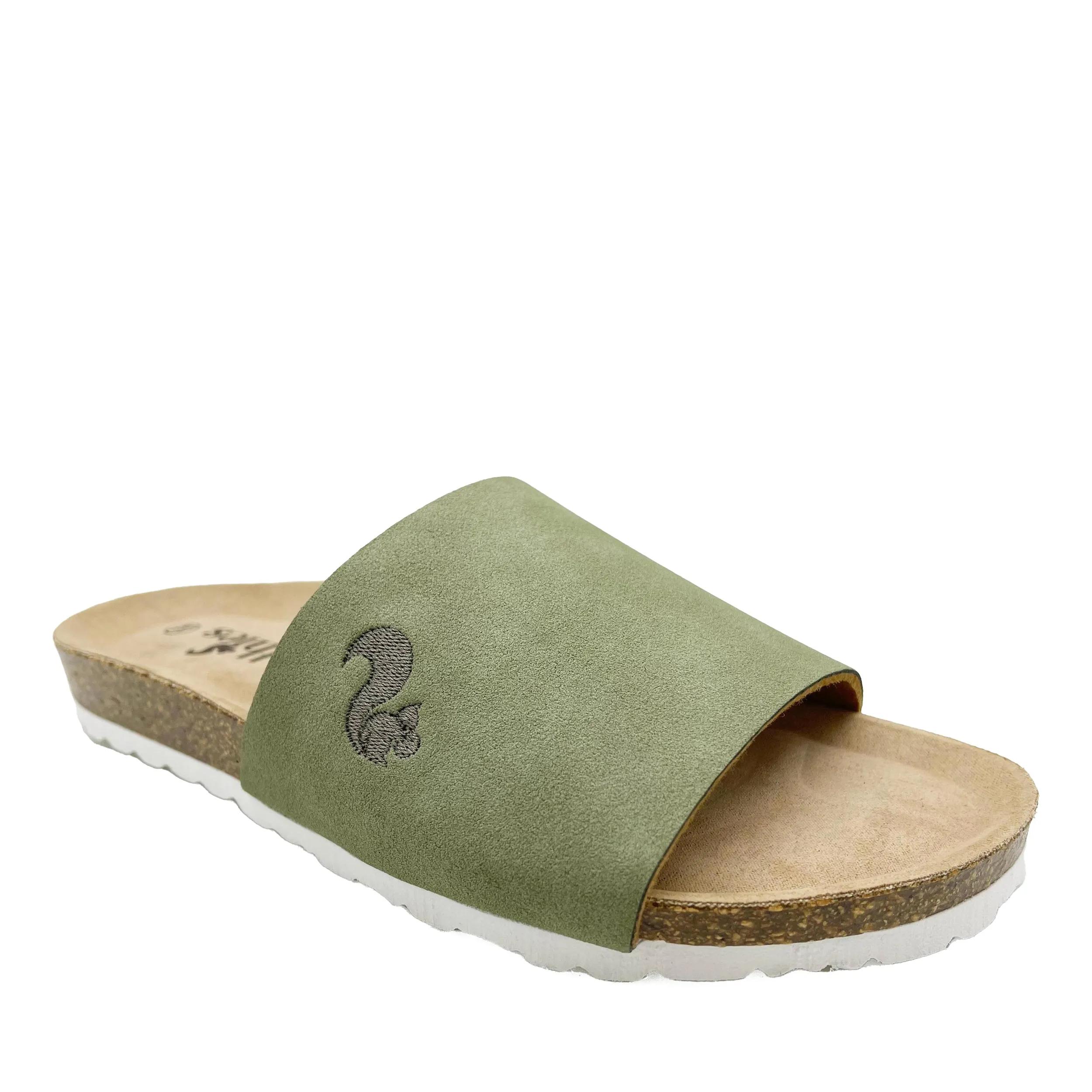 thies Sneakers - thies 1856 ® Eco Pool Slide vegan emerald (W/X) - Gr. 42 (EU) - in Grün - für Damen