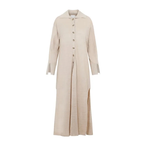 By Malene Birger Beige Linen Thoni Dress Neutrals Midi-Kleider