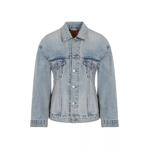 Balenciaga Hourglass Light Indigo Cotton Jacket Blue 