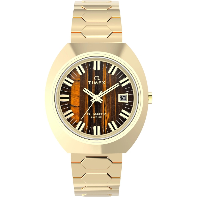 Timex Quarzuhr Quarz-Analoguhr Q Timex® 1972 Time Machine Reissue gold