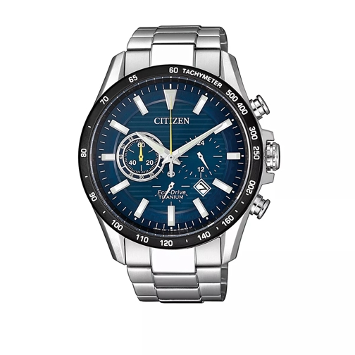 Citizen Titanium Wristwatch Silver Blue Chronograaf