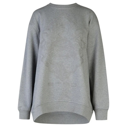 Etro Gray Cotton Sweatshirt Grey 