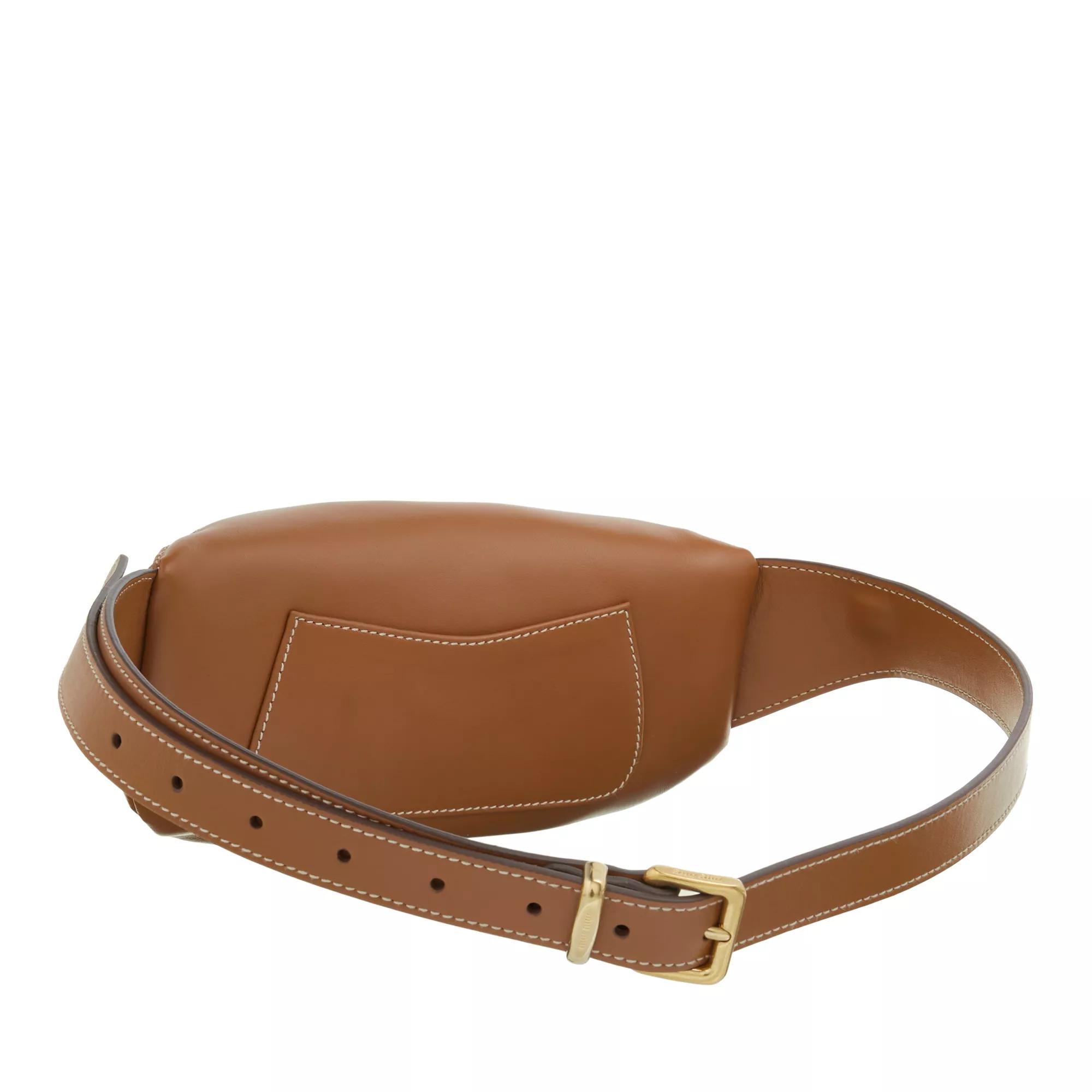 Miu Crossbody bags Cruise Shoulder Leather Belt Bag in bruin