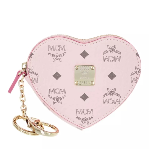 MCM Visetos Org Heart Coin Wallet  Qh Powder Pink Münzportemonnaie