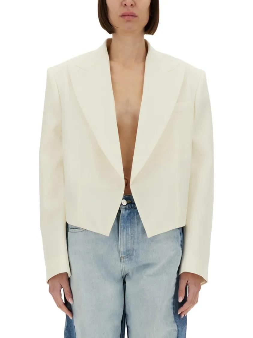 Thumbnail - Stella McCartney - "Cropped" Blazer - Größe 40 - weiß