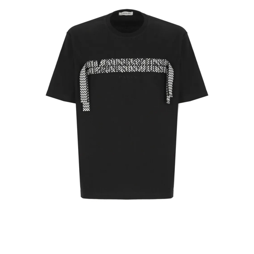 Lanvin T-Shirts Black Cotton T-Shirt Black