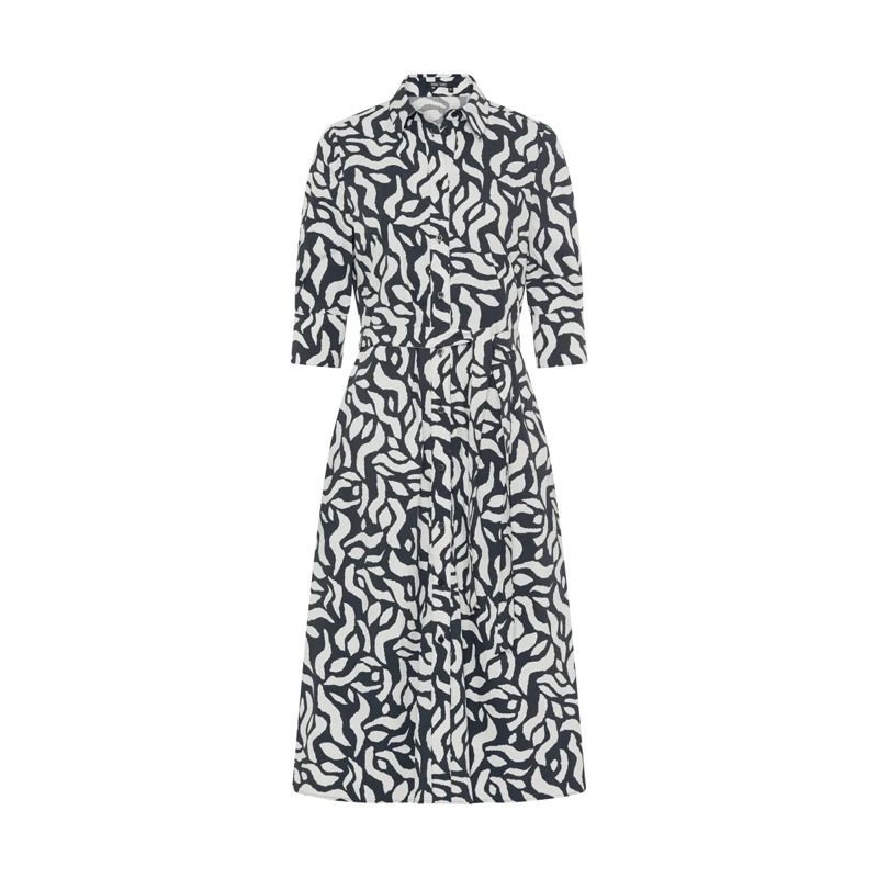 Marc Aurel Midikleid Hemdblusenkleid weiss