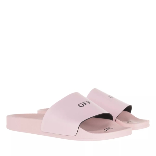 Off-White Pool Slider Pink/Black Slip-in skor