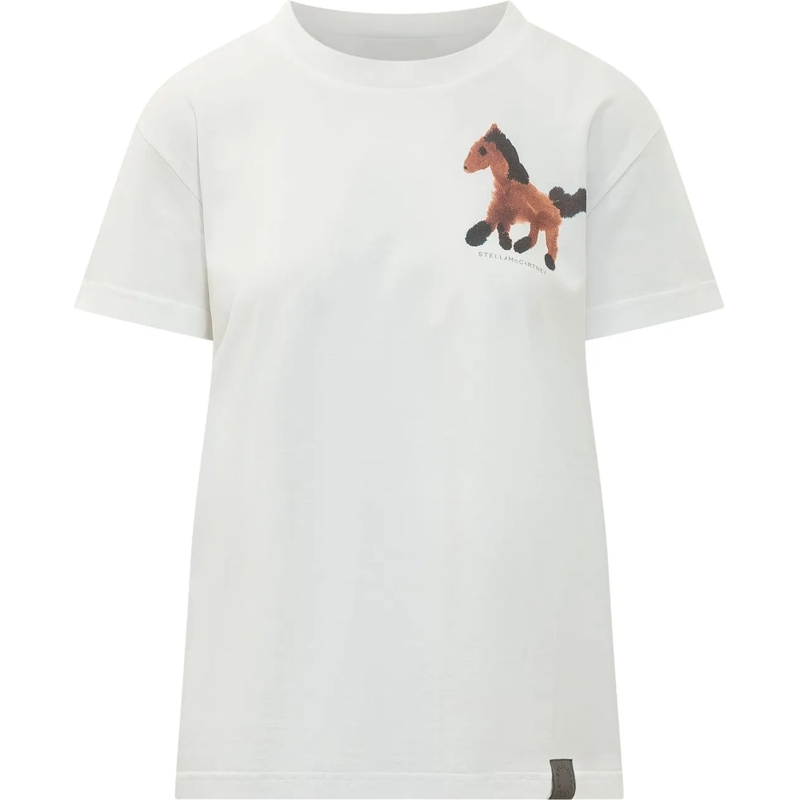 Stella McCartney T-shirt T-shirt con Grafica Cavallo weiß