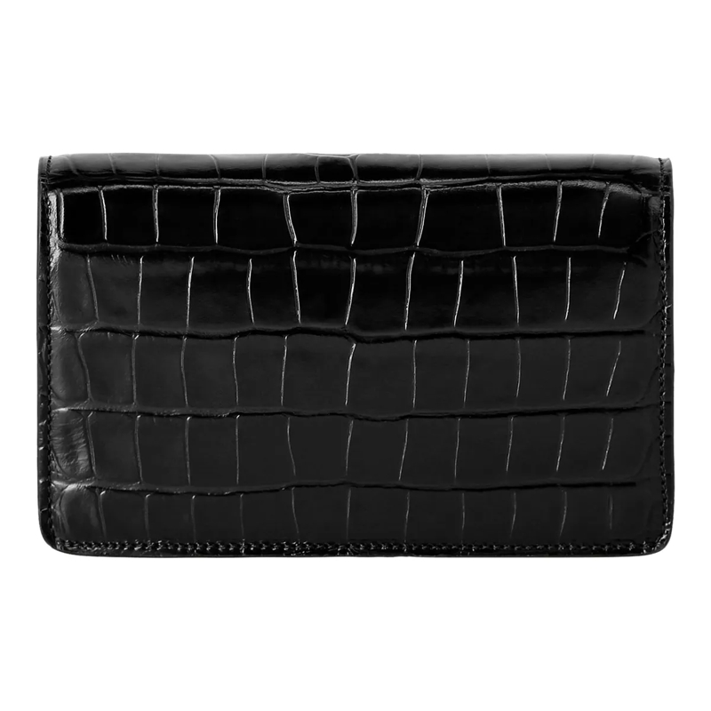 Philipp Plein Schultertasche Klappentasche Hexagon Crocco Geprägt schwarz(Image 2)