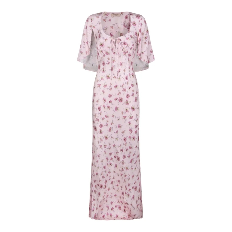 Twin-Set  Flowing Floral Maxi Dress Pink