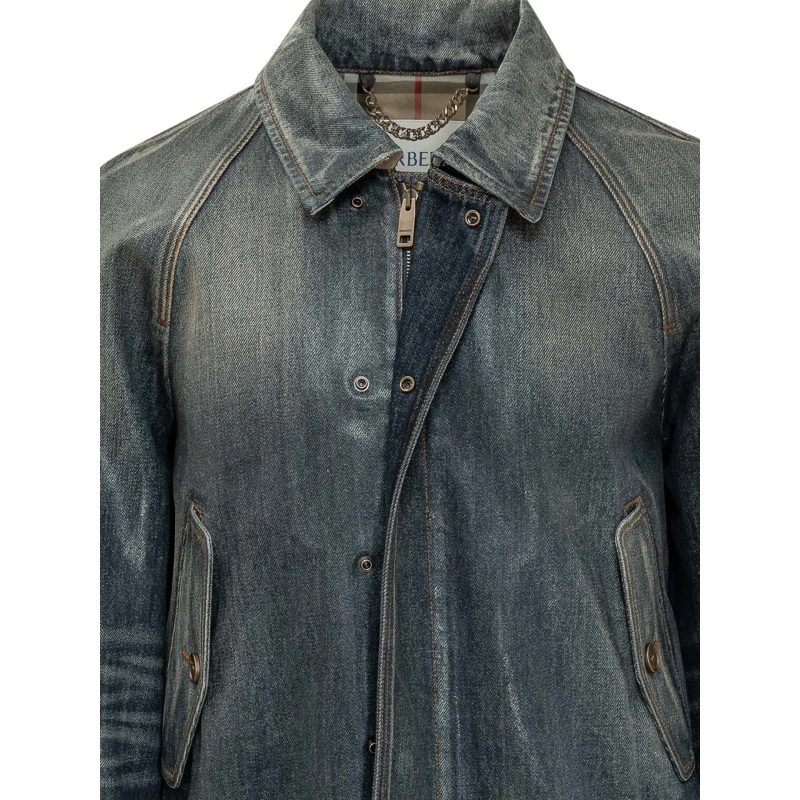 Burberry Veste en jean Giacca Denim con Collo Classico blau(Image 4)