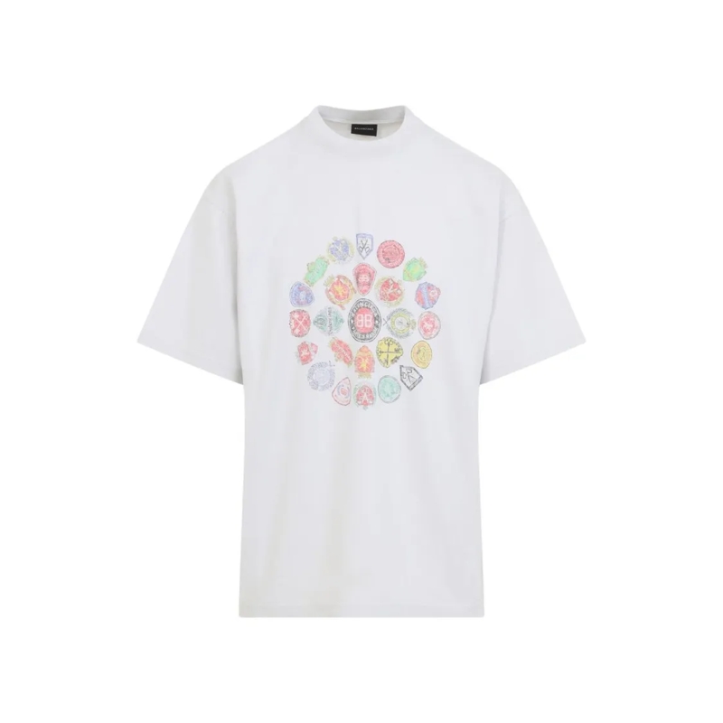 Balenciaga T-shirt Classic White T-Shirt With Minimalist Design Grey