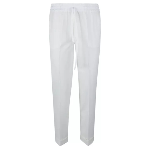 P.A.R.O.S.H. Tapered Drawstring Trousers White 